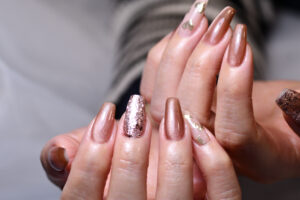 ブラウンマグネットネイル