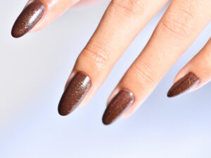 ブラウンワンカラーネイル